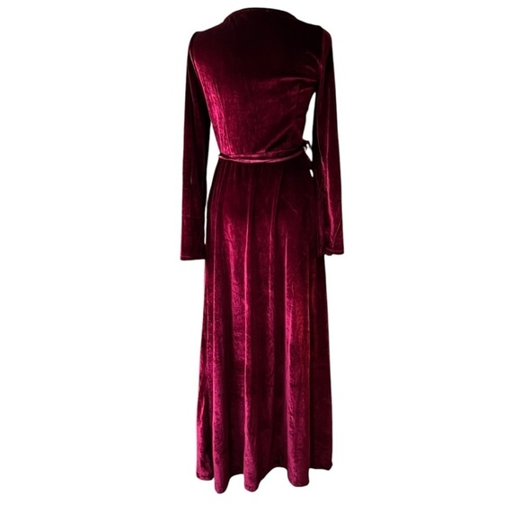 BALTIC BORN Esmeralda Velvet Wrap Dress Sz S - Picture 5 of 7